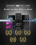 Robot Aspirador y Trapeador ECOVACS DEEBOT X9 PRO OMNI succión 16600 Pa fregona rodillo ZeroTangle 3.0 elevación automát