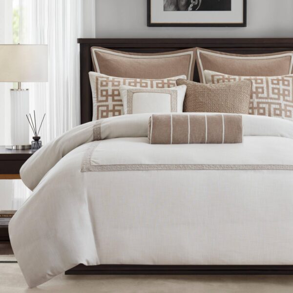 Edredon lujo bordado Madison Park Signature E&E Co Ltd DBA JLA Home MPS10-0005 queen extragrande todas las estaciones