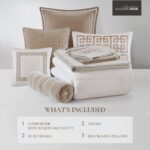 Edredon lujo bordado Madison Park Signature E&E Co Ltd DBA JLA Home MPS10-0005 queen extragrande todas las estaciones