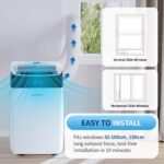 Aire Acondicionado Portátil Inversor Garvee 14000 BTU manguera doble bomba de calor WiFi enfría hasta 65 metros cuadrado