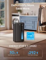 Deshumidificador Inteligente DREO DR-HDH003S 73 Pintas Energy Star 6.0 para Sótano y Hogar hasta 2000 pies²