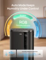Deshumidificador Inteligente DREO DR-HDH003S 73 Pintas Energy Star 6.0 para Sótano y Hogar hasta 2000 pies²