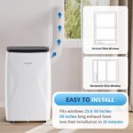 Aire acondicionado portatil 4 en 1 GarveeTech FDP41-3037ZR3 14000 BTU para cuartos hasta 65 m2 con refrigeracion deshumi