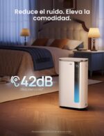 Deshumidificador DREO DR-HDH003S Silver 73 Pintas Energy Star 6.0 para Espacios hasta 2000 pies² Silencioso 42 dB con Ma