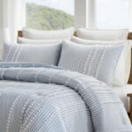 Juego de edredon Harbor House Anslee Pom Pom E&E Co Ltd HH10-1995 tamaño Full Queen 3 piezas algodon textura tufted colo