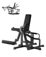 Leg Extension & Curl Machine, 630 Lb Adjustable Leg Curl/Extension Trainer, Seated or Lying Home Gym Equipment, Cable Sy