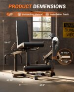 Leg Extension & Curl Machine, 630 Lb Adjustable Leg Curl/Extension Trainer, Seated or Lying Home Gym Equipment, Cable Sy