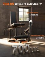 Leg Extension & Curl Machine, 630 Lb Adjustable Leg Curl/Extension Trainer, Seated or Lying Home Gym Equipment, Cable Sy