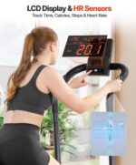 Escaladora Magnética Yoleo Plegable 16 Niveles Resistencia hasta 59 kg Zancada 71 cm Silenciosa con Sensor de Frecuencia