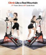 Escaladora Magnética Yoleo Plegable 16 Niveles Resistencia hasta 59 kg Zancada 71 cm Silenciosa con Sensor de Frecuencia