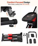 Escaladora Magnética Yoleo Plegable 16 Niveles Resistencia hasta 59 kg Zancada 71 cm Silenciosa con Sensor de Frecuencia