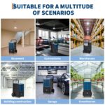 Deshumidificador industrial Takywep 105 pintas portátil con bomba manguera desagüe automático temporizador 4 ruedas para