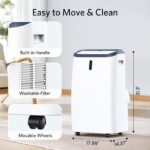Aire acondicionado portátil 4 en 1 Electactic OL-BA012C-10CD/C 14000 BTU enfría 65 metros cuadrados ventilador deshumidi