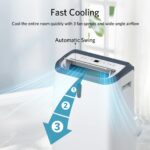 Aire acondicionado portátil 4 en 1 Electactic OL-BA012C-10CD/C 14000 BTU enfría 65 metros cuadrados ventilador deshumidi