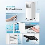 Aire acondicionado portátil Electactic OL-A016FN06N3 10000 BTU 3 en 1 enfría hasta 42 m2 pantalla LED control remoto des