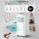 Aire acondicionado portátil Electactic OL-A016FN06N3 10000 BTU 3 en 1 enfría hasta 42 m2 pantalla LED control remoto des