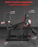 Garvee Máquina de extensión y rizos de piernas, máquinas de prensa de piernas 4 en 1 para gimnasio en casa, capacidad de