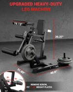 Garvee Máquina de extensión y rizos de piernas, máquinas de prensa de piernas 4 en 1 para gimnasio en casa, capacidad de