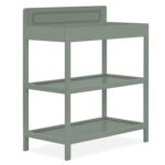 Dream On Me Avery Baby Changing Table with Storage, New Zealand Pinewood, BSA Safety Certified, 2 Open Shelves, Water-Ba