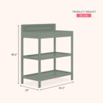 Dream On Me Avery Baby Changing Table with Storage, New Zealand Pinewood, BSA Safety Certified, 2 Open Shelves, Water-Ba