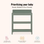 Dream On Me Avery Baby Changing Table with Storage, New Zealand Pinewood, BSA Safety Certified, 2 Open Shelves, Water-Ba