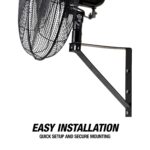 Ventilador de Pared Oscilante OEMTOOLS 44883 24 Pulgadas 4216 CFM Motor IP44 3 Velocidades para Exteriores Patios y Gara