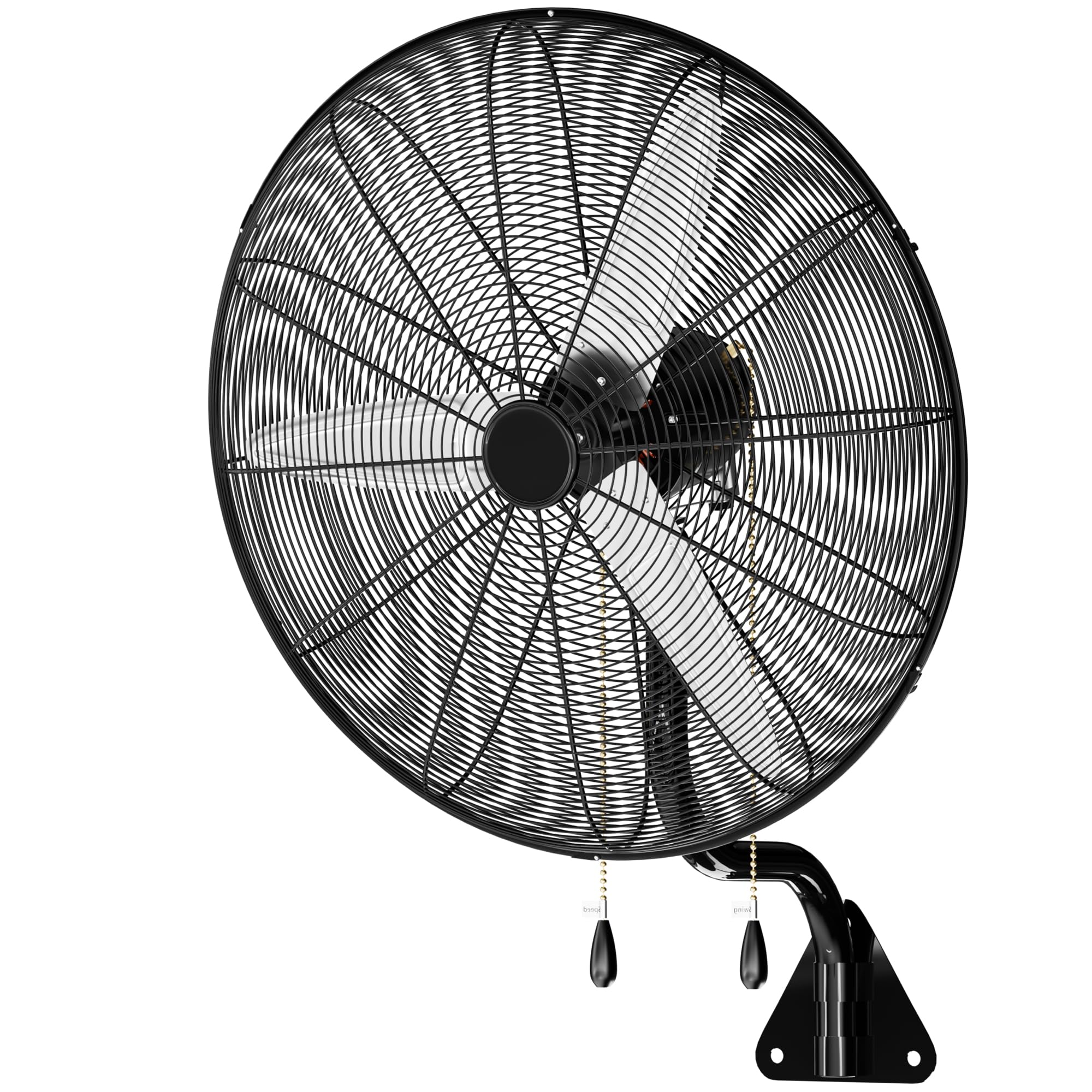 Version 1.0.0 Ventilador de Pared Oscilante Uthfy FB-30-2 – 30 Pulgadas, 11,200 CFM, 3 Velocidades, 200W, Cable Doble Jale