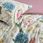 Juego de edredón Gloucester CHF Industries 2D2069C3MU satén algodón floral a rayas matrimonial Queen 3 piezas multicolor