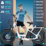 Caroma Peak - Scooter eléctrico de 500 W/800 W/1200 W con asiento, bicicleta eléctrica de neumático grueso de 20 pulgada