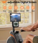 Maquina de Remo YOSUDA Magnetica Plegable con Resistencia 16 Niveles Bluetooth Monitor LCD y Cojin
