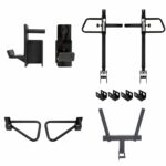 Fitvids Power Cage - Accesorios para sentadillas de varios tamaños, brazos de bloqueo ajustables mejorados, brazos de pa