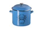 Olla Sopera de Acero Esmaltado Le Creuset 56026981597251 Cangrejo Azul Tradicional 16 qt Azul Marsella Claro