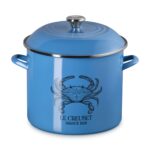 Olla Sopera de Acero Esmaltado Le Creuset 56026981597251 Cangrejo Azul Tradicional 16 qt Azul Marsella Claro