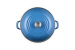 Olla Sopera de Acero Esmaltado Le Creuset 56026981597251 Cangrejo Azul Tradicional 16 qt Azul Marsella Claro