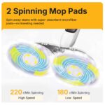 Trapeador a Vapor NEWBULIG AS-ZTB42ST-WT 4 Modos 220/180 RPM Almohadillas Giratorias LED