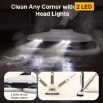 Trapeador a Vapor NEWBULIG AS-ZTB42ST-WT 4 Modos 220/180 RPM Almohadillas Giratorias LED
