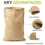 Bolsas de yute natural Keep N Store BB-4872-10 48x72 pulgadas paquete de 10 sacos de arpillera para almacenamiento de ve