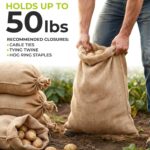 Bolsas de yute natural Keep N Store BB-4872-10 48x72 pulgadas paquete de 10 sacos de arpillera para almacenamiento de ve