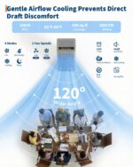 Aire acondicionado portátil Garvee PHK 337HI5X7bO 10000 BTU deshumidificador ventilador modo sueño temporizador 24 horas