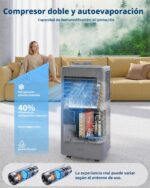 Aire acondicionado portátil Garvee PHK 337HI5X7bO 10000 BTU deshumidificador ventilador modo sueño temporizador 24 horas