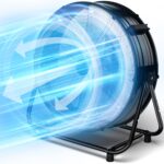 Ventilador de tambor industrial Uthfy FT-36 BLACK 36 pulgadas 21800 CFM 600 W 3 velocidades inclinación 360 grados garaj