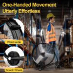 Ventilador de tambor industrial Uthfy FT-36 BLACK 36 pulgadas 21800 CFM 600 W 3 velocidades inclinación 360 grados garaj