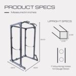 Fitvids Múltiples especificaciones Power Cage Squat Rack, incluye ganchos en J y correas de seguridad, otros accesorios