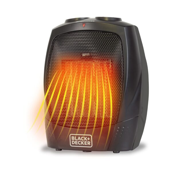 Calentador de Cerámica Personal BLACK+DECKER BHDC201 para Escritorio con Termostato, 3 Modos, 1500 W