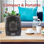 Calentador de Cerámica Personal BLACK+DECKER BHDC201 para Escritorio con Termostato, 3 Modos, 1500 W