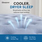 Colchón de aire SensAir Boyd Sleep MM02020TW tamaño individual 20 pulgadas bomba Sure-Lock anti-fugas topper ventilado s