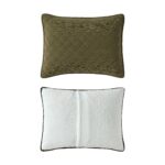 Juego de edredon reversible King Eddie Bauer A0016829 color verde bosque Brantwood con fundas texturizadas