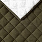 Juego de edredon reversible King Eddie Bauer A0016829 color verde bosque Brantwood con fundas texturizadas