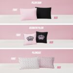 Juego de ropa de cama en bolsa Juicy Couture Crown Sparkle YMF Carpets Inc. JYAO004302 reversible sólido King negro rosa