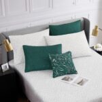 Juego de cama completo Nine West Abstract Floral Jasper YMF Carpets NWAO001502 King 8 piezas funda edredon sabanas verde